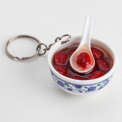 Loveinthebox Soup Noodle Shaped Keychain Random Colors and Style Pendants Ornament for Handbags or Schoole Pack Christmas Thank You Gift Cool Key Holders Lanyards Fobs