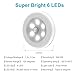【6 LED】Motion Sensor Light, Mulcolor Motion Sensor Night Light Wireless Tap Lamp Stick-On Light Nightlight Closet Light,with FREE 3M Adhesive,for Hallway, Closet, Bathroom, Bedroom, Nursery ( 3 Pack )