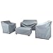 Baner Garden N87 4-Piece Outdoor Veranda Patio Garden Furniture Cover Set with Durable and Water Resistant Fabric (Grey) primary