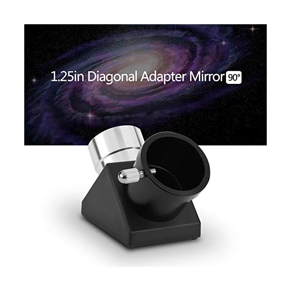 Astronomie Teleskop Prisma Spiegel Okular Adapter,90° Ansicht,Metallkörper Positiver Plane Spiegel Diagonal Adapter für… – Bild 4