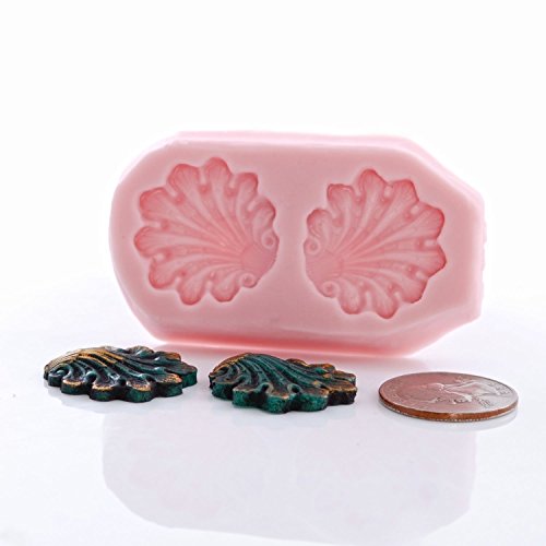 Silicone Mold Shell Medallion Food Safe Fondant, Chocolate, Candy, Cream Cheese Mint, Resin, Polymer Clay, Soap, Craft, Jewelry Food Mold.
