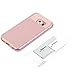S6 Case,Lumsing Heavy Duty Rugged Shockproof Armor Holster Defender Slim Protective Hard Soft Rubber Bumper Case Cover For Samsung Galaxy S6 With Screen Protector Set (Rose Gold/Rose Gold)