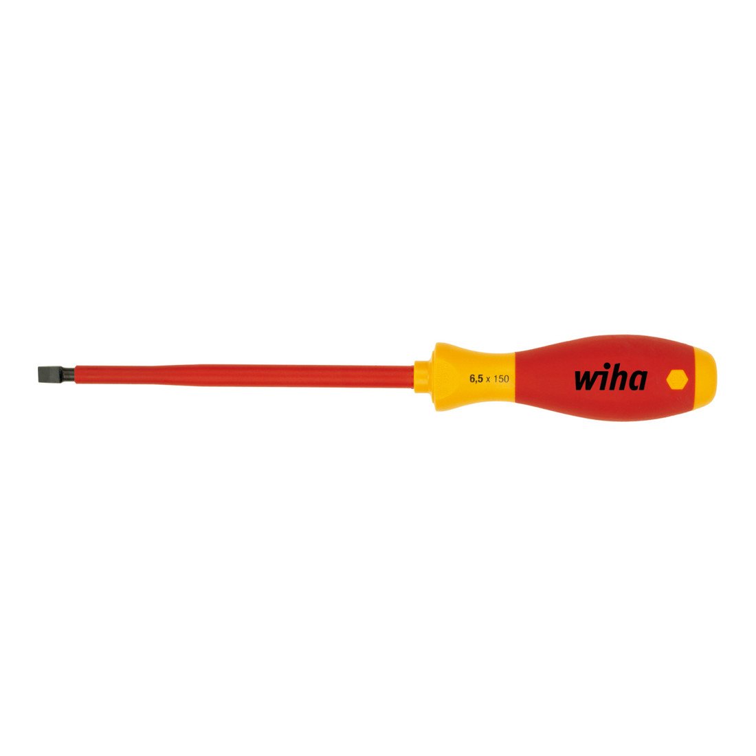 Wiha 6.5 x 150mm VDE Soft Finish Slotted Screwdriver
