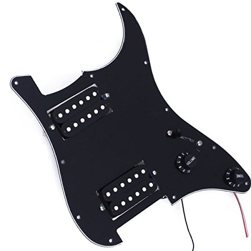 BQLZR Black Loaded HH Pickguard Dual Humbuckers for Electric guitar