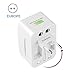 TENACHI Universal Travel Plug Adapter Converter Built-in Surge Protector All in One Power Outlet Wall Charger Adaptor Works in 150 Countries EU UK US AU