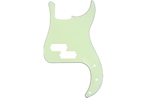 Musiclily13 Hole P Bass Precision Bass Pickguard Scratch Plate for 4 String USA/Mexican Fender American Standard Precision Bass, 3Ply Mint Green