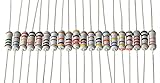 Ltvystore 200PCS 20 Value 1W 10 ohm - 1M ohm Carbon Film Resistor Assorted Kit Assortment Tolerance 5%