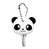 DIYJewelryDepot Cute Panda Key Cover PVC Cap Holders for Keys