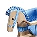 Teamson Kids - Safari Wooden Rocking Horse with Removeable Safety Surrond Pad for Toddlers - Natural / Blue