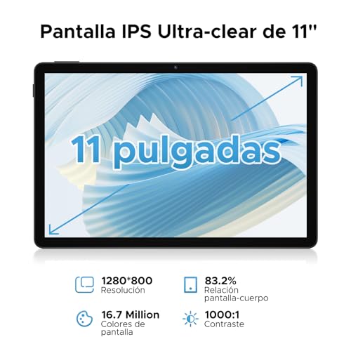 POPUX U11 Android 16 Tablet 11 Pulgadas con Teclado, 16GB+128GB/2TB Tableta con Lápiz, 8580mAh Gemini AI Tablet para Niños Octa Core, Widevine L1/13MP+5MP/5G WiFi/GMS/Face ID Tablets Grande con Ratón