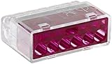 Easy-Twist Push-In Wire Connector, 6 Wires, Purple (Box of 50)