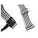 Shirt Stays,Jelinda 2 Piece Mens Elastic Suspender Garter Belts Non-slip Locking Clamps (1-Black White)