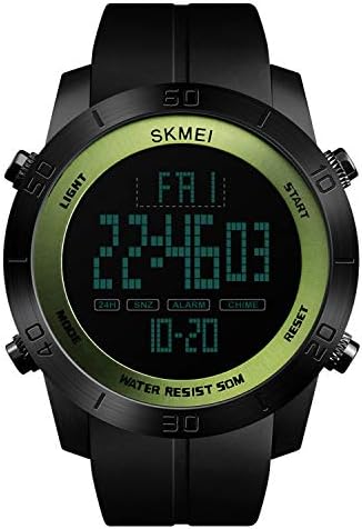 Mens Analog Digital LED 50M Waterproof Outdoor Sport Watch Military Multifunction Casual Dual Display 12H/24H Stopwatch Calendar Wrist Watch