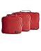 Genius Pack Compression Travel Packing Cubes/Home Organizers - Set of 3 (Red)
