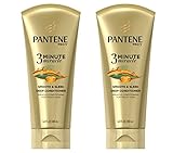 Pantene Pro-V 3 Minute Miracle Smooth & Sleek Deep Conditioner, 6 FL OZ (Pack of 2)