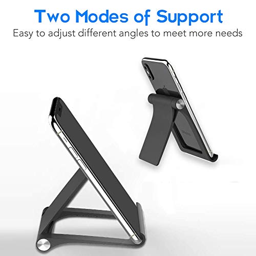 Alimu Cell Phone Stand Holder Desk Dock Compatible Phone X 8 7 6 Plus XS XR Max 6S 5,Pad Mini Pro Air, Samsung Galaxy S10 S9 S8 S7 Edge Plus S6, Smartphone Holder for Desktop Adjustable Foldable