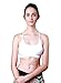 Women's Light Support Cross Back Wirefree Pad Yoga Sports Bra Queenie Ke Size M Color White Pro