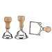 Ravioli Stamp Maker Cutter with Roller Wheel Set, Mold with Wooden Handle and Fluted Edge, Pasta Press Kitchen Attachment (3 Set and Cutter) (3 Set)
