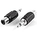 uxcell 3.5mm Mono Audio Male to RCA Female Adapter Coupler 2 Pcs Black