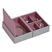 Stackers | Jewelry Box | dove gray & antique rose pink travel box stacker accessory