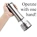 Homekitchenco Electric Salt and Pepper Grinders - Battery Operated, Stainless Steel with Ceramic Mill and Led Light (Pack of 1 Mill) - Easy Adjust Grinder Coarseness, Powerful Motor for Rock Salt