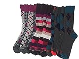 Funky Socks Mens, Set of 12, Sock size 10-13, Styles may vary