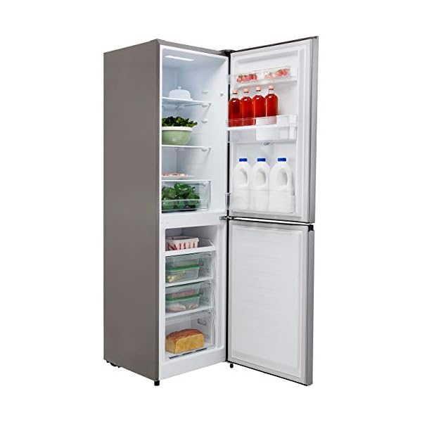 Fridgemaster-MC55251MDS-5050-Frost-Free-Fridge-Freezer-Silver-A-Rated Fridgemaster 251 Litre 50/50 Freestanding Fridge Freezer - Silver