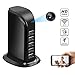 WiFi Hidden Camera Charger, YAOAWE Mini Spy Camera 1080P with 5 Port Plug Desktop Charging Station Charger Camera, Home Surveillance Camera Night Vision,Full HD Nanny Cam