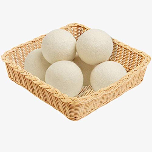 image for EFUTONPRO Wool Dryer Balls - Pack of 6 - Natural Fabric Softener, Reus