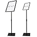 Adjustable Heavy Duty Pedestal Sign Holder - 8.5x11 Inch Vertical & Horizontal Poster Stand with Heavy Square Base for Display, Advertisement & Outdoor Signs