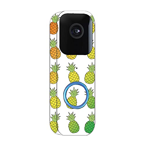 MightySkins Skin Compatible with Blink Video Doorbell - Rainbow Pineapples | Pr…