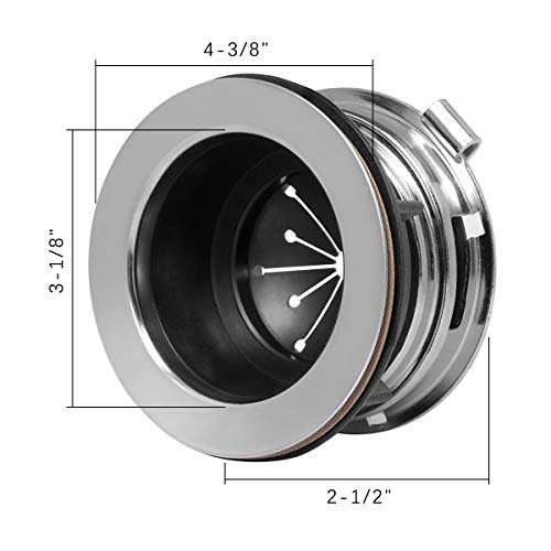 EZ Mount Garbage Disposal Sink Flange Kit with Splash Guard for Waste