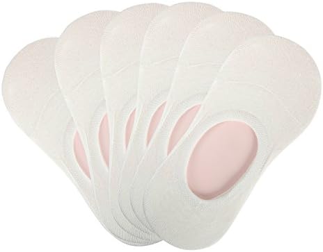 Combed Cotton Thin No Show Socks Low Cut Liner Cotton Non Slip Flat Boat Line 6 Pack
