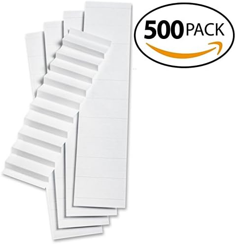 Corrent 500 Pack Blank Inserts for Hanging Folders, 1/5 cut, 2" long, Plain White, Compare to Pendaflex 242, Made in USA
