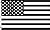 3'x5' BLACK and WHITE AMERICAN FLAG, military, nascar, army