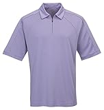 Men's Polyester Ultracool Moisture Wicking Short Sleeve Pique Knit 1/4 Zip Polo