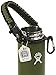 Gearproz Handle for Hydro Flask, Nalgene, Takeya - America's No. 1 Paracord Water Bottle Carrier with Safety Ring - Fits Wide Mouth 12 oz to 64 oz Flasks (Army Green w/Compass)
