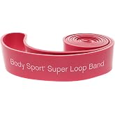 Body Sport Super Loop Band 41-Inch, Latex, Exercise Chart Included &ndash; Bands for Working Out &ndash; Exercise Band
