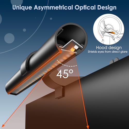 Quntis Monitor Light Bar with Backlight and Remote Control, 40cm Monitor Lamp with Stepless Brightness & Hue Adjustment, CRI≥95 Eye-Care No Screen Glare Computer Screen Light Bar for Home Office Work