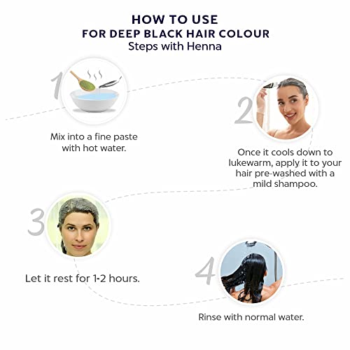 Indus Valley Bio Organic Natural Henna Hair Color Indigo Leaf Powder 400gm| 100% Gray Hair Coverage And Long Lasting Hair Dye | Vegan and Cruelty-Free