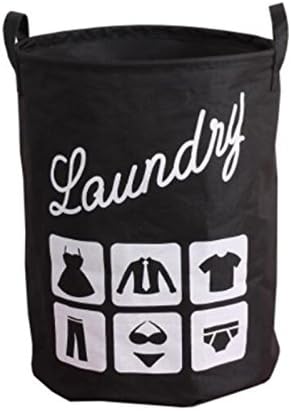 Foldable Laundry Basket Polyester Storage Bag Hamper Waterproof Toys Organizer Tidy Clothes Holder White - intl