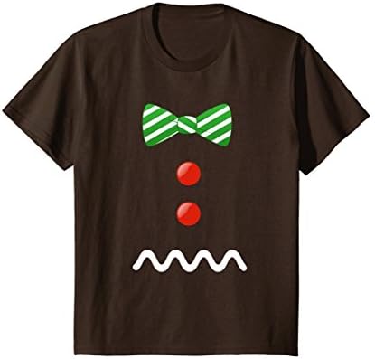 Kids Gingerbread Man Shirt - Funny Christmas Costume Xmas Tee 6 Brown