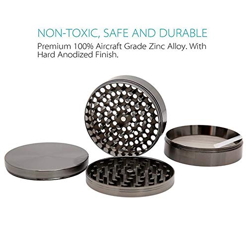 DENNOV Spice Herb Grinder, 4 Piece 2.2\