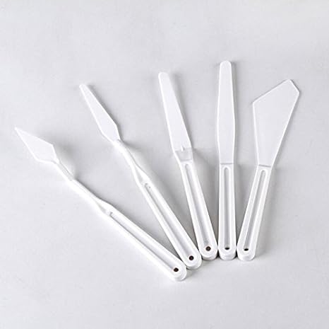 Amazon Newone 5枚 セット ガッシュ 絵画用 プラスチック製 パレットナイフ スクレーパー スパチュラ 油絵道具 贈り物 パレット 絵皿 通販