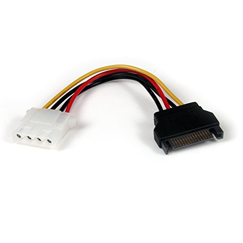 StarTech.com Cable de Alimentación de 15cm Adaptador Molex LP4 a SATA - Hembra a Macho - Cable Conversor