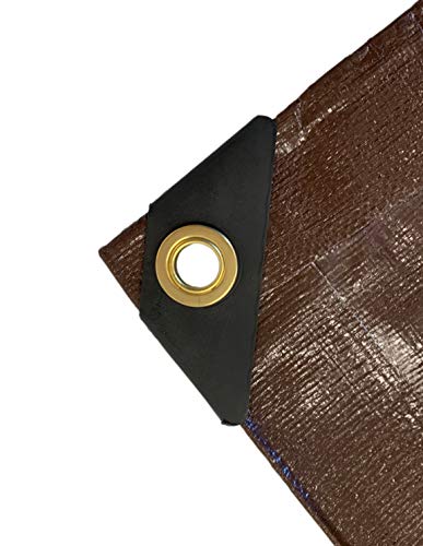 12 Ft. X 16 Ft. Super Heavy Duty 8 Oz. Brown Tarp - 16 Mil Thick