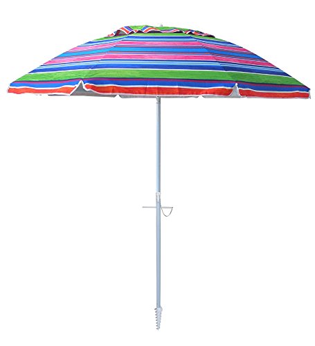 image for YATIO---7ft Beach Umbrella with Tilt and Integrated Long Sand Anchor, 