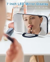 Digital Alarm Clock, Large Mirrored LED