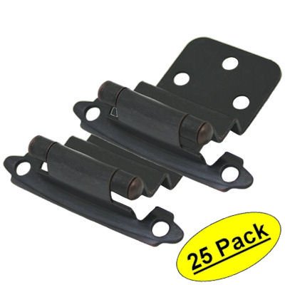 Cosmas 17128-orb oil rubbed bronze cabinet hinges 3/8" inset…