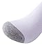 Mens Thin Crew Socks White Casual Work Cotton Sock for Sports 6-Pack White Sole